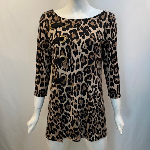 EVA VARRO 3/4 SLEEVES SIDE GROMMETS TUNIC SOPHIE - Picture 1 of 4